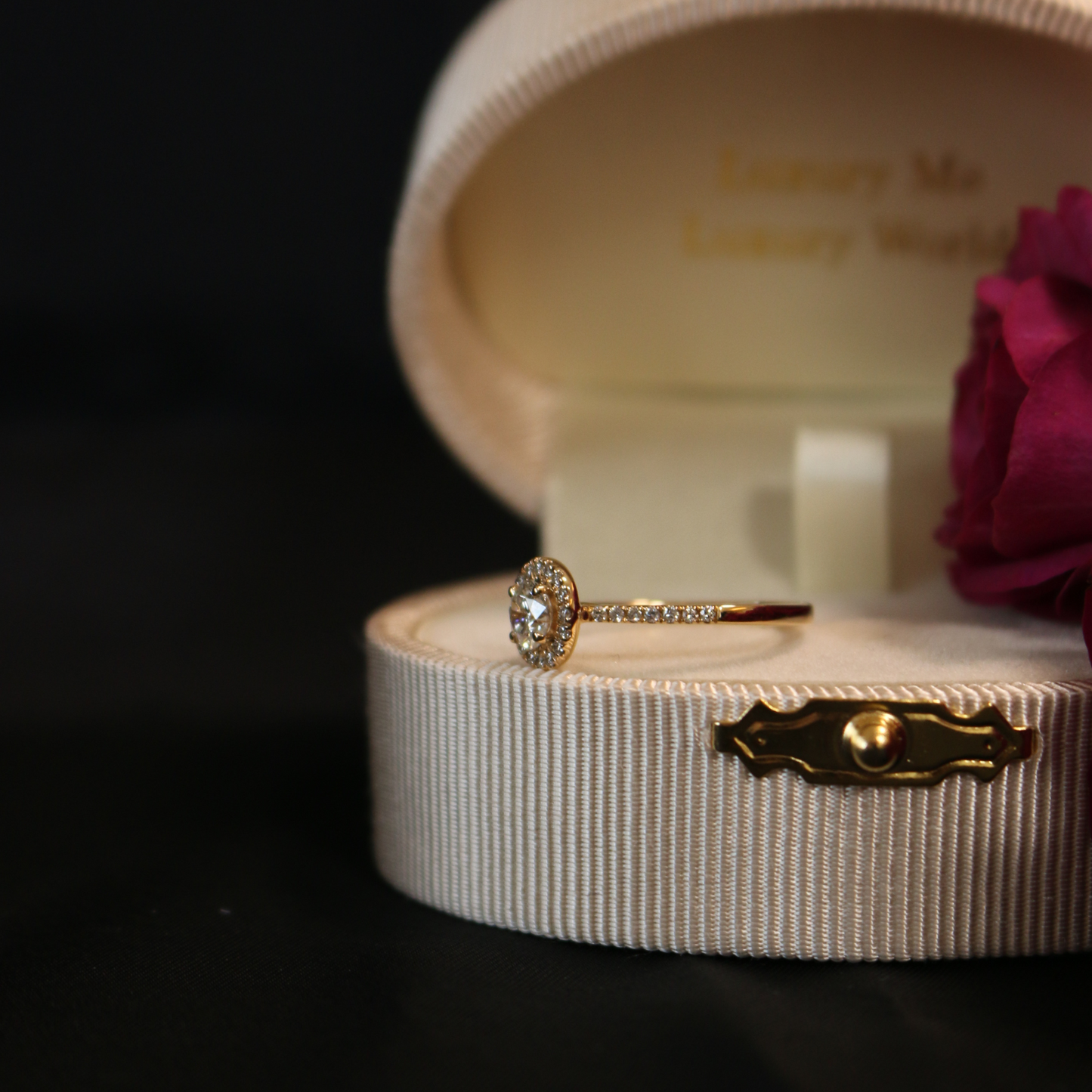 ダイヤモンドヘイローリング A Diamond Halo Ring / Eternal Engagement -